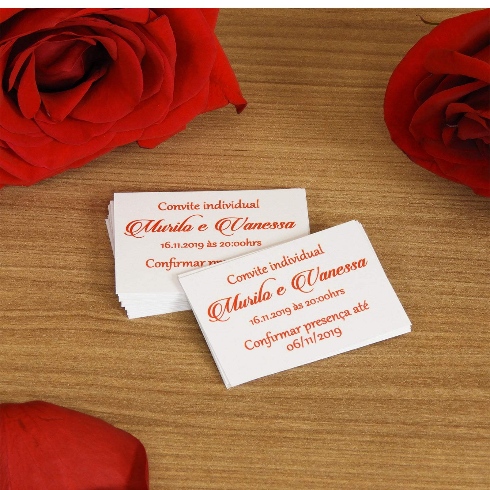 Convite de casamento outono e cartões de confirmação de presença